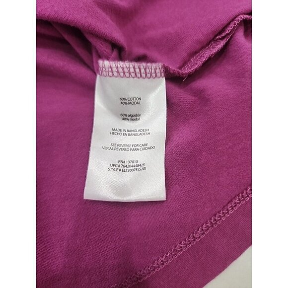 Eddie Bauer Pink T-shirt V-Neck Short Sleeve Basic Tee Womens Medium - Picture 7 of 8